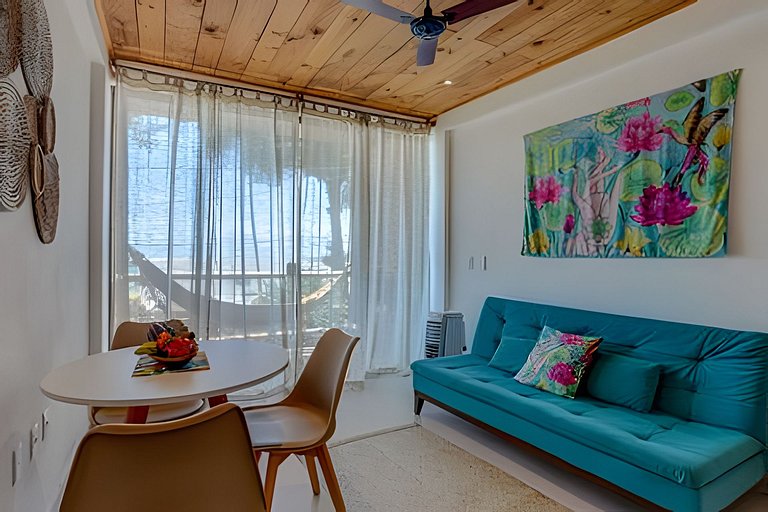 Vista mar e rio na Orla Casa flor, Apartamento 1