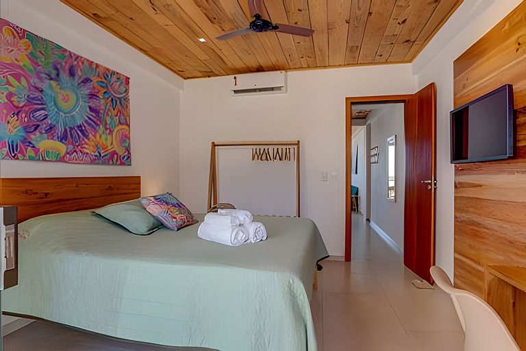 Vista mar e rio na Orla Casa flor, Apartamento 1